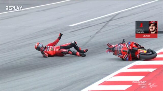 Incroyable Bagnaia, il tombe à la fin des Essais Libres