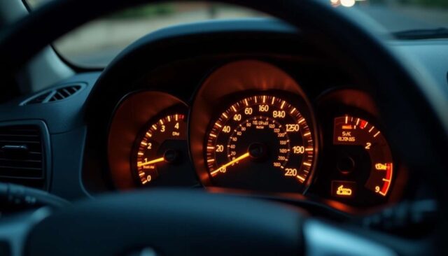 1739288303-tableau-de-bord-voiture-avec-voyant-orange-allume.jpg Pourquoi le voyant orange reste-t-il allumé ? découvrez les solutions !