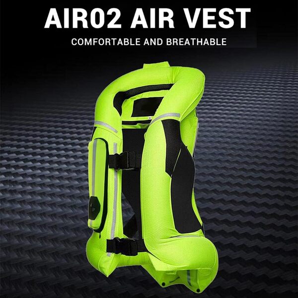MWEIMA Gilet De Moto Airbag avec Tissu De Matériau 600D, Gilet De Cyclisme Résistant À l'usure Et Résistant À l'usure Convient À La Conduite Et Équestre, Non Équipée De Cylindre C02